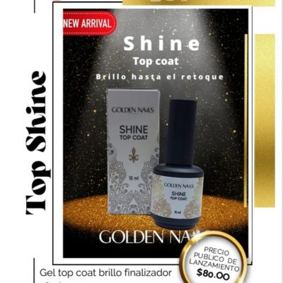 Top Shine Golden Nails
