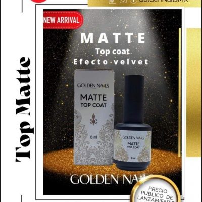 Top matte Golden Nails
