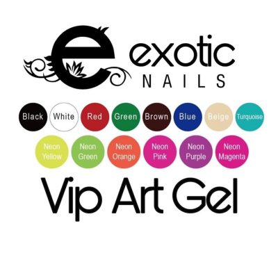 Vip Art Gel Neon Yellow Exotic Nails - Imagen 2