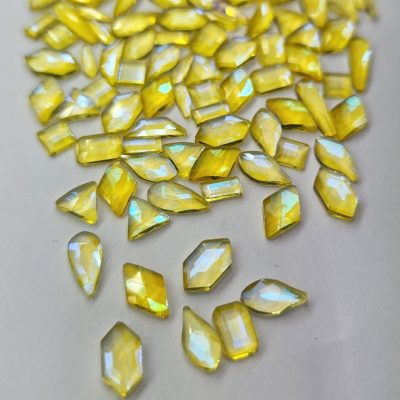 Cristal Mix Lovely Nails Figuras Amarillo Ab
