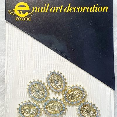 Dije Exotic nails Virgencita con Cristales