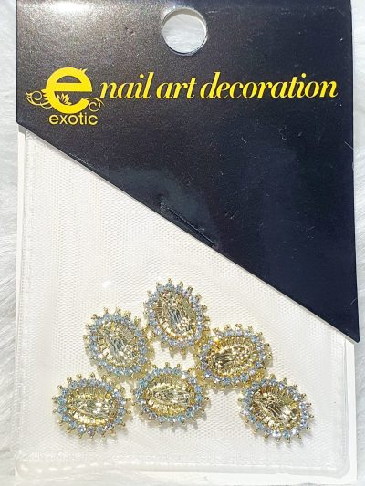 Dije Exotic nails Virgencita con Cristales