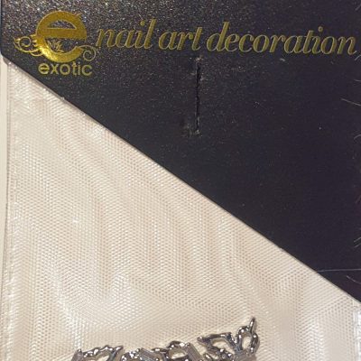 Dije Exotic nails mariposa Plata