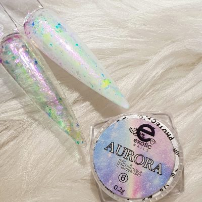 Aurora Flakes #6 Exotic Nails