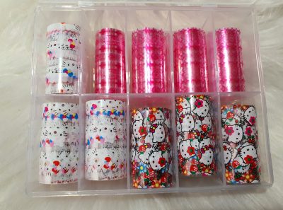 Foil Kitty Exotic Nails