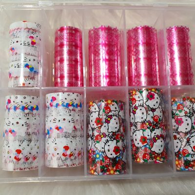 Foil Kitty Exotic Nails