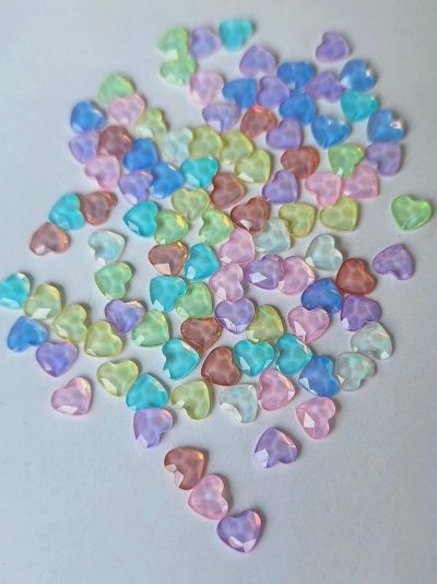 Cristal Mix Lovely Nails Figuras Corazón pastel