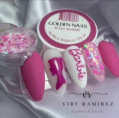 Acrilico Golden Nails 1/2 oz Rosa Barbie - Imagen 2