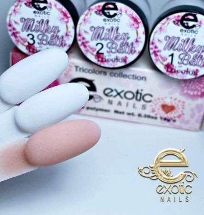 Coleccion Exotic Nails Tricolor Milky Bath