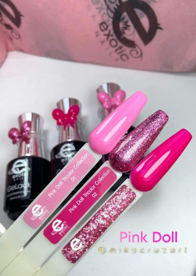 Gama Gelack Exotic Nails Pink Doll 3 tonos de 15 ml