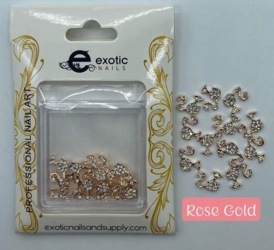 Dije Exotic Nails barbie Cajita Rose Gold