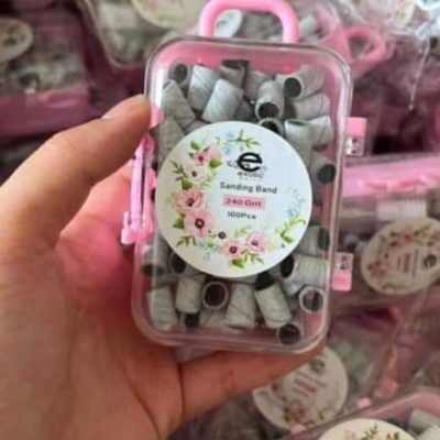 Maletita Con 100 barriles #240 Grises 
Exotic Nails ,GRATIS portabarril
