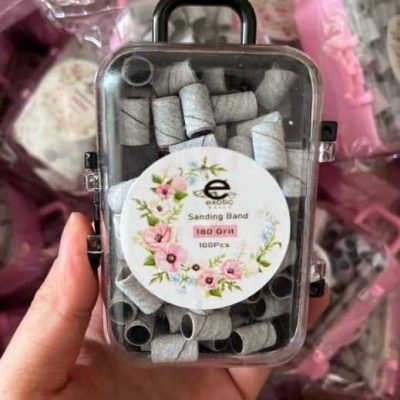 Maletita Con 100 barriles #180 Grises 
Exotic Nails ,GRATIS portabarril