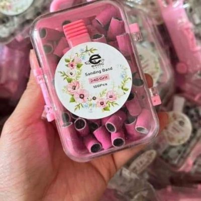 Maletita Con 100 barriles #240 Rosas 
Exotic Nails ,GRATIS portabarril