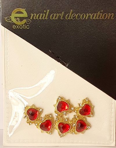 Dije Exotic Nails Corazón Rojo