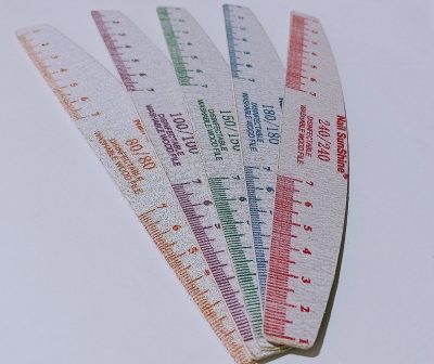 Set de 5 limas delgadas de madera 
grano 80,100,150,180 ,240
