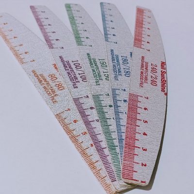 Set de 5 limas delgadas de madera 
grano 80,100,150,180 ,240