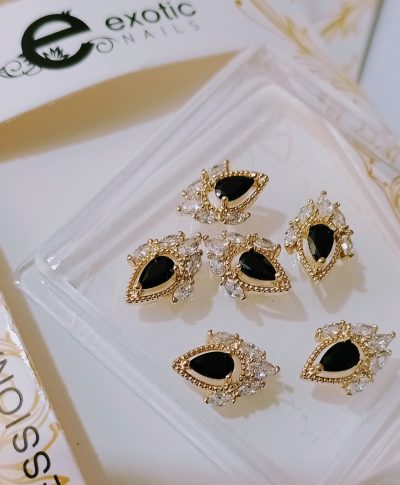 Dije de Zirconia Negro #1 Exotic Nails