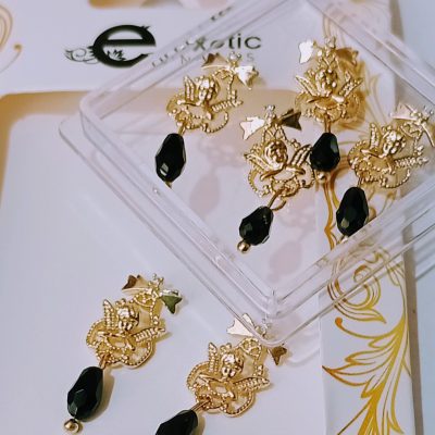 Dije de Zirconia, Negro #3 Exotic Nails