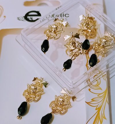 Dije de Zirconia, Negro #3 Exotic Nails