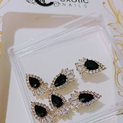 Dije de Zirconia Negro #2 Exotic Nails