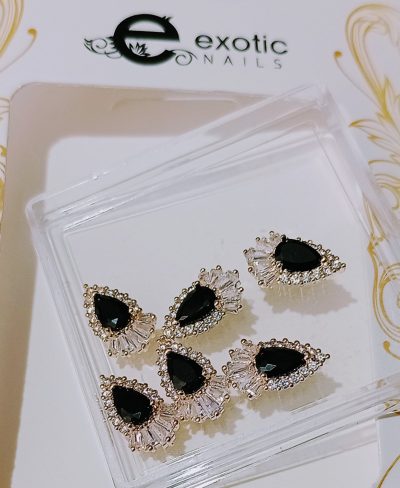 Dije de Zirconia Negro #2 Exotic Nails