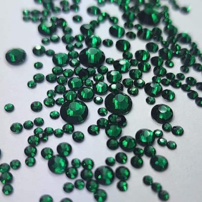 Cristal mix Lovely Nails redondo verde
