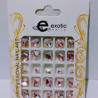 Blister de cristales Pink Ab Exotic Nails