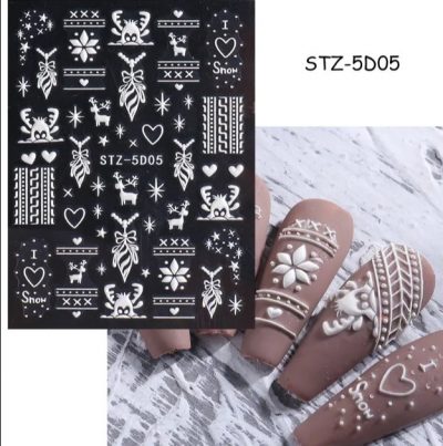 Stiker Navideño Renito emboss