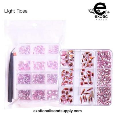 Cristal mix de figuras +1 cajita mix de números Duo Exotic Nails