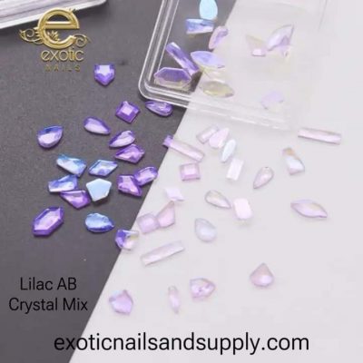 Cristal Mix de figuras Aurora Lila Exotic Nails