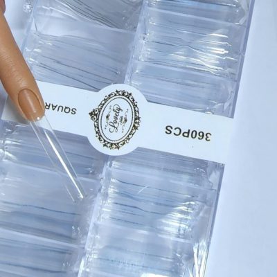 Tip Lovely Nails Square Clear 3xl sin curva c