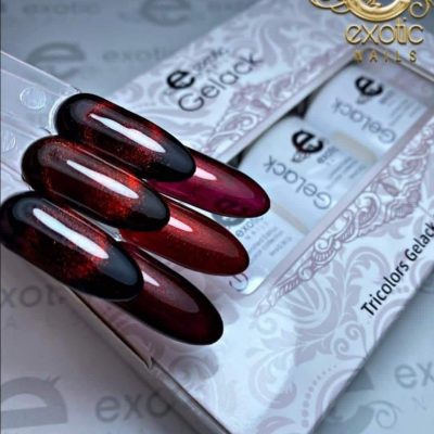 Gama Gelack Tricolor  Exotic Nails Ruby Cat Eye