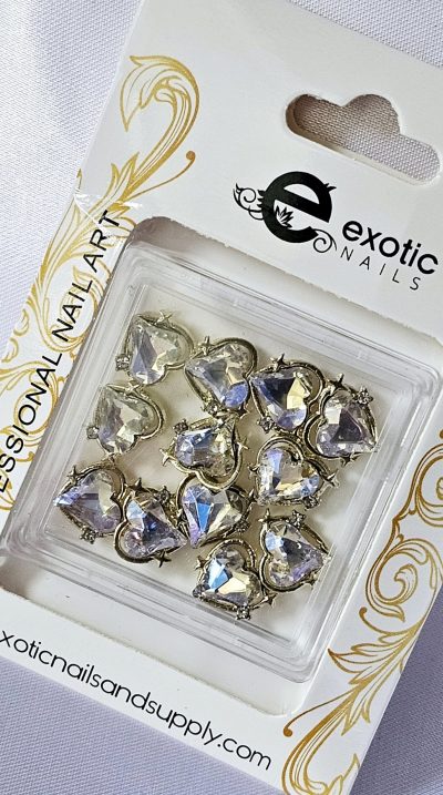 Dije Exotic Nails Corazón Tornasol