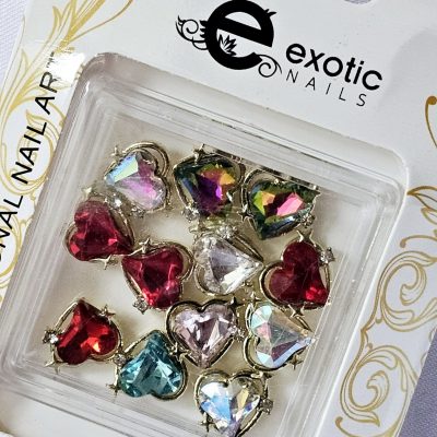 Dije Exotic Nails Corazón multicolor