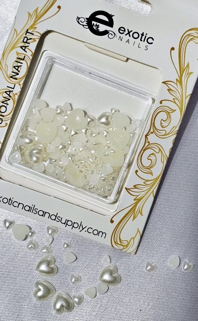 Caja mix de perlas de Corazón Exotic Nails
