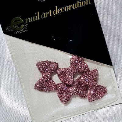 Moño coquette Rosa Exotic nails