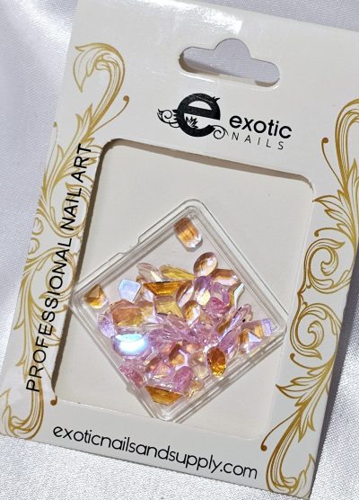 Cristal Mix Exotic Nails Aurora Rosa