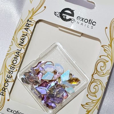 Cristal Mix exotic nails Aurora Lila
