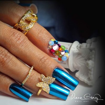 Efecto espejo Turquesa Lovely Nails