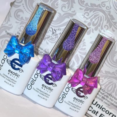 Gama Gelack Tricolor Exotic Nails Unicornio Cat Eye