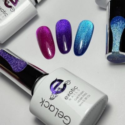 Gama Gelack Tricolor Exotic Nails Unicornio Cat Eye