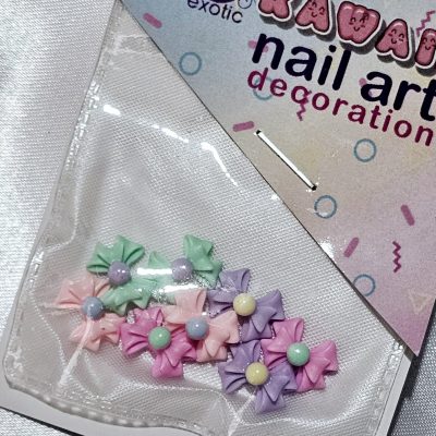 Blister Corazón Coquette pastel Exotic nails