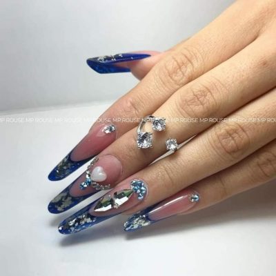 Anillo Exotic Nails De zirconia plata #2