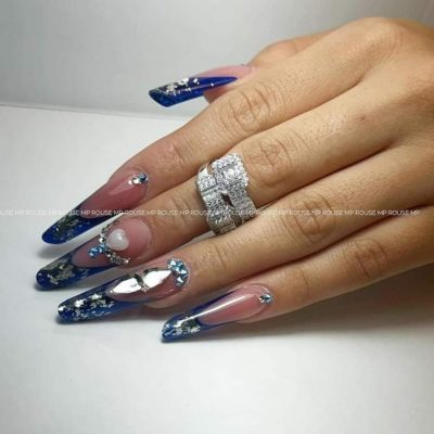 Anillo Exotic Nails De Zirconia Plata #1