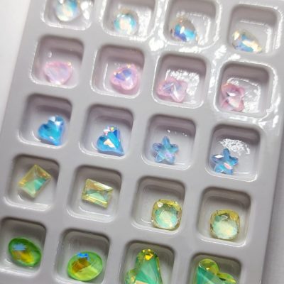 Cristal mix Lovely Nails Blister Cónico Pastel neon