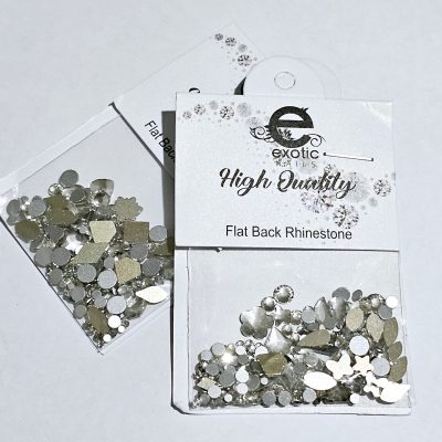 Cristal Luxury Mix Blanco (plata )Exotic Nails