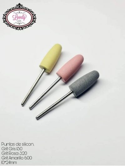 Punta de silicon Grit Grano amarillo Lovely Nails