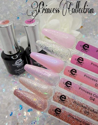 Gama Gelack Exotic nails 
6 tonos de 15 ml Princess