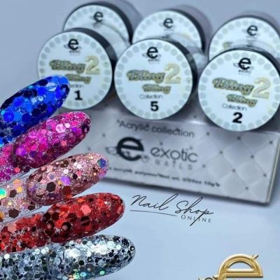 Colección Exotic Nails 6 tonos Bling Bling #2 Acrilico 1/2oz
